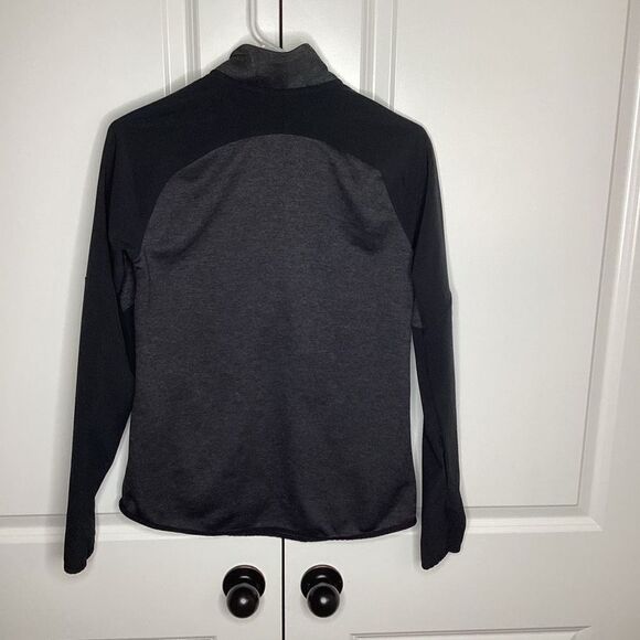 Ladies Under Armour 1/4 zip Hybrid Pullover Gray/Black/white small - Picture 4 of 6